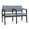 Lesro Lenox 2 Seat Tandem Seating W/ Arm, 44 in W 26 in L 31.5 in H LW2103 - alternate 1